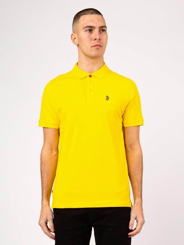 Complete your everyday look with this polo top from LUKE. Crafted from a luxury cotton pique, it's cut to a relaxed fit with a three button placket and features a soft rib collar and cuff. It is complete with the brand's iconic lion head embroidery on the left