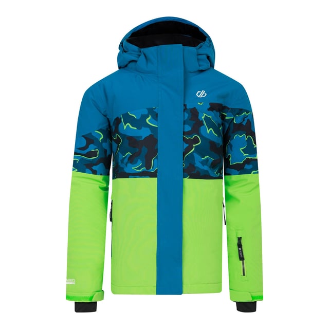 Lining: Polyester. Fabric: Stretch. Design: Camouflage, Colour Block, Logo. Fabric Technology: ARED 30/30, Breathable, Durable, Insulating, PFC Free, PFOA Free, PFOS Free, Showerproof, Stretch, Water Repellent, Waterproof. Cuff: Adjustable, Touch Fastening Tab. Neckline: Hooded. Sleeve-Type: Long-Sleeved. Padded, Scrim Back Panel, Sleeve Patch, Snowskirt, Taped Seams. Hood Features: Elasticated, Foldable, Grown On Hood. Pockets: 2 Side Pockets, 1 Sleeve Pocket, Zip, Stow Pocket, Ski Pass Pocket. Fastening: Full Zip, Stormflap. Please Note: Shockcord Hem Age 7+. Sustainability: Made from Recycled Materials. 13 Years: 32 in. 5-6 Years: 24 in. 9-10 Years: 28.5 in. 11-12 Years: 31 in. 7-8 Years: 26 in. 3-4 Years: 22.5 in.