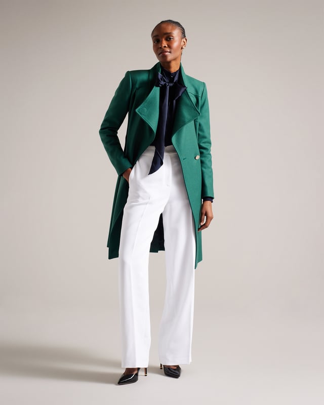 Sandra midi wool wrap coat new arrivals