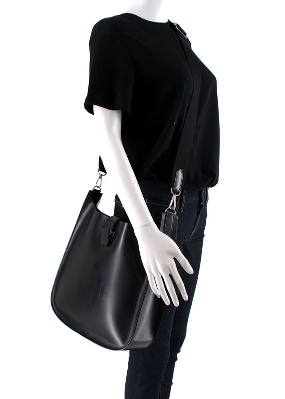 Black Hunter Cowhide Evelyne Sellier Bag 33 PHW