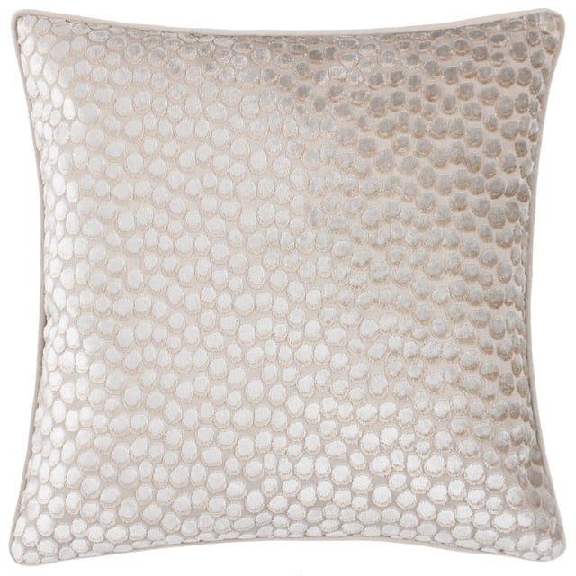 The Lanzo cushion is cleverly designed with small, abstract circles of dark and light cut velvet, to create a stunning 3D-like effect. It provides a subtle injection of verve and colour, sitting effortlessly and elegantly on your home furnishings. Finished with a soft velvet reverse, complimenting piped trim and a hidden zip fastening, Lanzo will make its mark in any surroundings.
