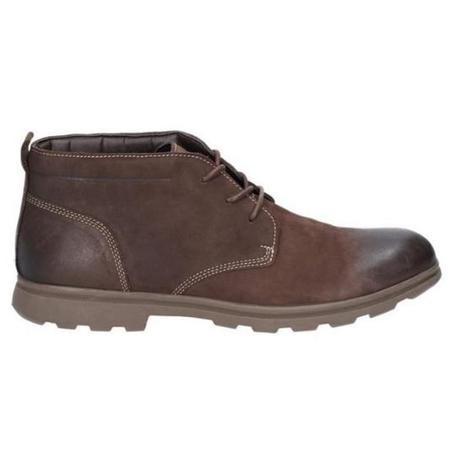Hush Puppies Mens Tyson Chukka Nubuck Leather Boot (Brown)