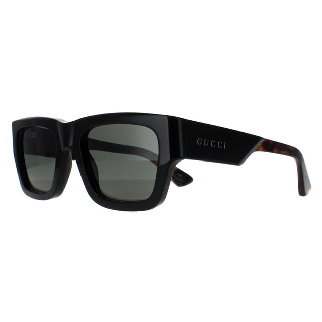Gucci Square Mens Black with Havana Grey GG1668S  Sunglasses feature a modern, square frame design that exudes confidence and contemporary elegance, perfect for both casual and upscale settings. The temples are adorned with Gucciâ€™s signature double-G logo, a hallmark of the brandâ€™s storied heritage and commitment to superior craftsmanship. With lenses that provide optimal UV protection, the GG1668S model ensures wearers enjoy both style and comfort.