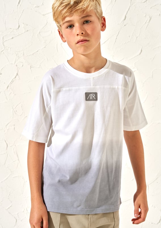 We've elevated your every tee in fabulous ombre. Crafted from super soft cotton jersey in tones of   it's practical and stylish and pairs perfectly with our shorts. About Me: 100% Cotton. 0.