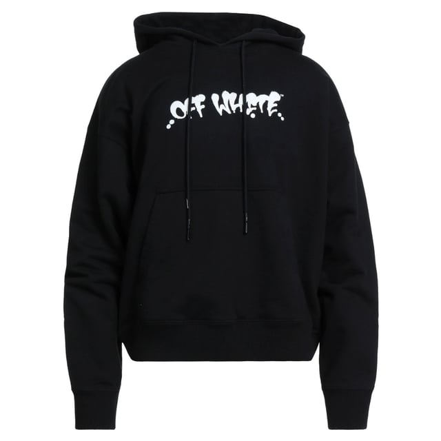 Black hoodie white logo discount