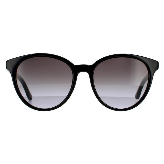 Lacoste Round Womens Black Grey Gradient Sunglasses