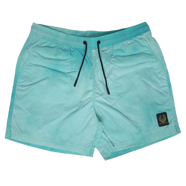 Belstaff Blue Shorts, Elasticated Waistband, Drawstrings, 100% Polyester, Made In China, Belstaff Logo, Blue Shorts