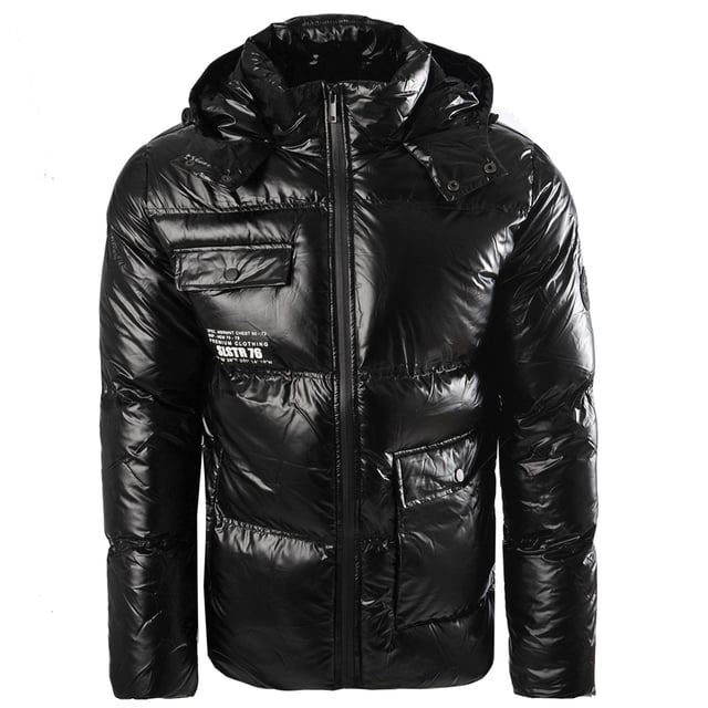 Black designer puffer jacket store