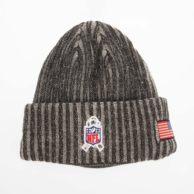 Mens New Era New York Glants NFL Bobble Knit Hat in black.- Turned hem.- Knitted.- Embroidered branding.- 100% Acrylic.- Ref: 60423701