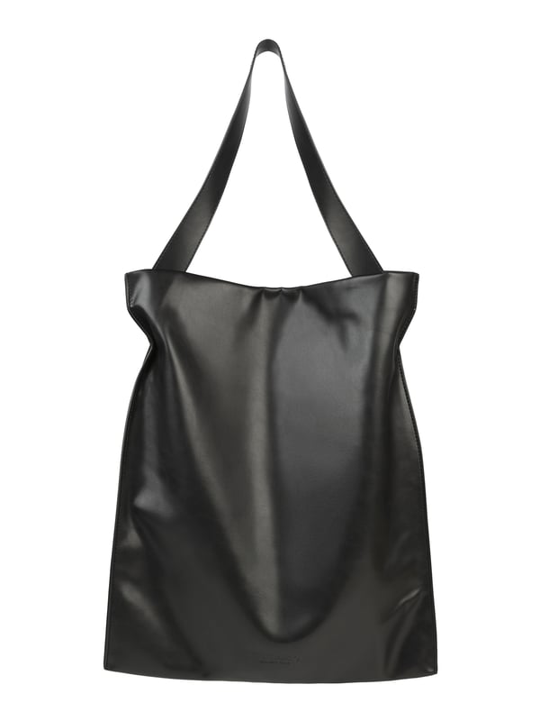 Bolso bandolera para mujer. El cierre es con imán. Los bolsillos internos son uno abierto. Los bolsillos externos están ausentes. Falta la correa para el hombro. El mango es de tereftalato de polietileno reciclado. Hay un compartimento interno. El material exterior es tereftalato de polietileno reciclado. Internamente es tereftalato de polietileno reciclado. Medidas: 36x42x1 cm. Producto de moda