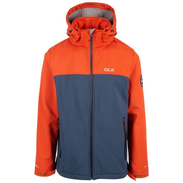 Fabric: DLX, Fleece Backed, Recycled. Design: Badge, Colour Block. Cuff: Adjustable Wrist Strap. Neckline: Hooded. Sleeve-Type: Long-Sleeved. Hood Features: Adjustable, Zip-Off. Pockets: 2 Side Pockets, Water Repellent Zip. Fastening: Full Zip, Water Repellent Zip. Hem: Drawcord.