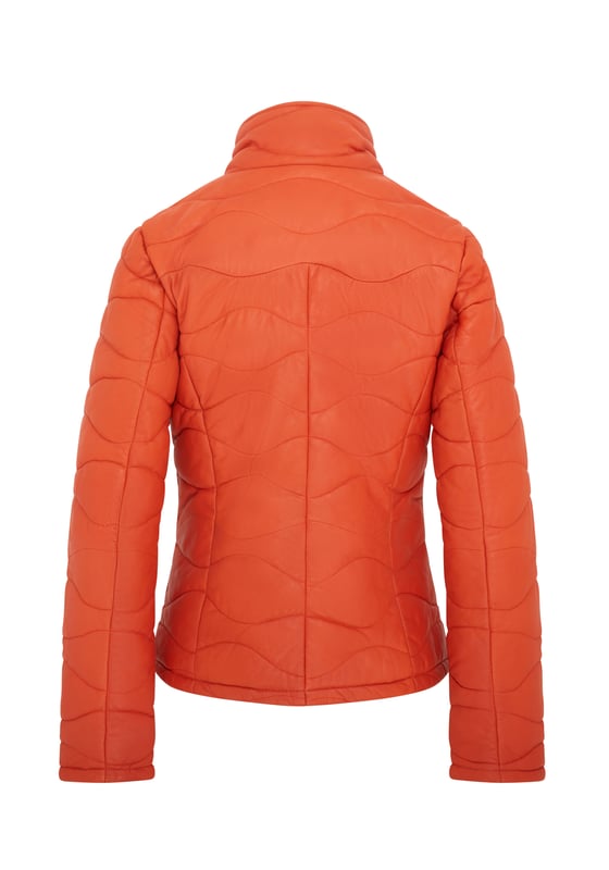 Experience the perfect blend of sophistication and practicality with our Infinity Signature Range Women's Leather Puffer Jacket. Crafted from premium sheep nappa leather, this jacket features innovative insulated quilting and staggered horizontal dash quilt lines for superior warmth and timeless style. Designed with functionality in mind, it boasts an exposed UMZ zip, stand up collar, for added comfort. Zipped handwarmer pockets provide warmth, while the fully cotton-lined interior with two vertical zipped pockets and a phone pocket ensures convenience. This jacket redefines elegance and durability, making it an essential addition to your wardrobe.

Key Features:

Premium sheep nappa leather for luxurious softness.
Insulated quilting for enhanced warmth and style.
Exposed UMZ zip and clever collar zip for unique detailing.
Elastic-trimmed cuffs for added comfort and protection.
Two zipped handwarmer pockets and two inner pockets.
Fully nylon-lined interior with two zipped pockets and a phone pocket.
Timeless design perfect for versatile styling.