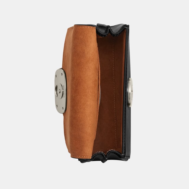 Eliza Mini Top Handle with Leather Covered Closure, Inside multifunction pocket,  Length: 18.00 cm,  Width: 7.00 cm,  Height: 12.00 cm
