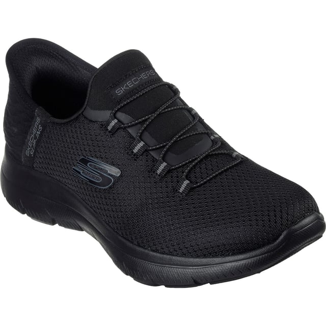 Pick up the pace with increased ease-of-wear and platinum comfort wearing Skechers Hands Free Slip-ins: Summits - Diamond Dream. Designed with our exclusive Heel Pillow, a metallic midsole trim and a cushioned Memory Foam comfort insole.
