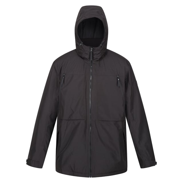 Material: 100% polyester. Foder: Taffeta. Design: Logotyp, ärmlappar. Tygteknik: Andningsbart, DWR Finish, Isolerande, Isotex 5000, Fukttransporterande, Quick Dry, Thermo-Guard, Vattentätt, Vindtätt. Halsringning: Huva. Manschett: Kardborreband med ögla. Ärmtyp: Långärmad. Tejpade sömmar. Funktioner på huva: Påväxt huva, justering med bygel. Fickor: 2 nedre fickor, 2 bröstfickor, säker ficka med dragkedja, invändig. Stängning: Hel dragkedja. 5000g/m¬?/24 timmar. Hållbarhet: Tillverkad av återvunnet material.