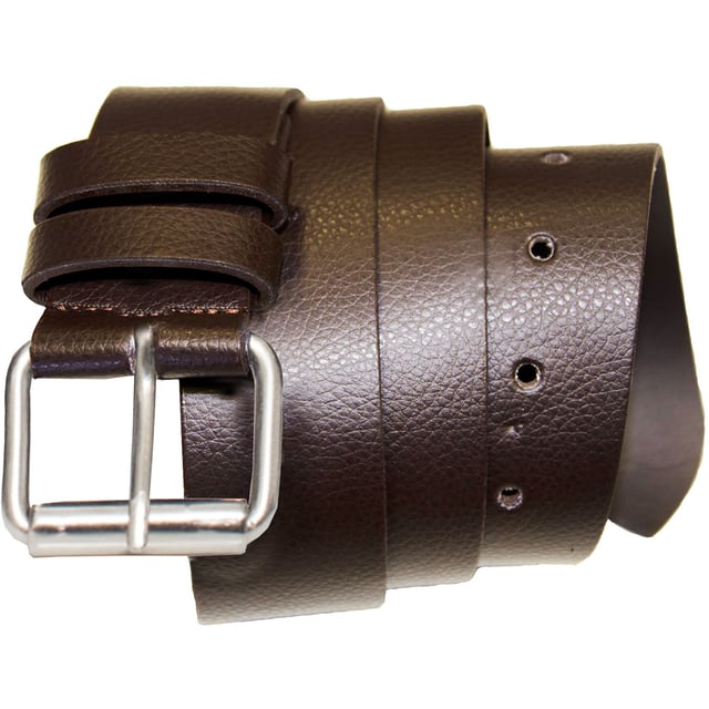 These Designer Kruze Belts Feature a Shiny Silver Brushed Buckle and Loop. High Quality Thick Chunky Belts for Jeans 1.5'' Wide. Size from M (32" - 36")  waist to 5XL (56" - 60") waist