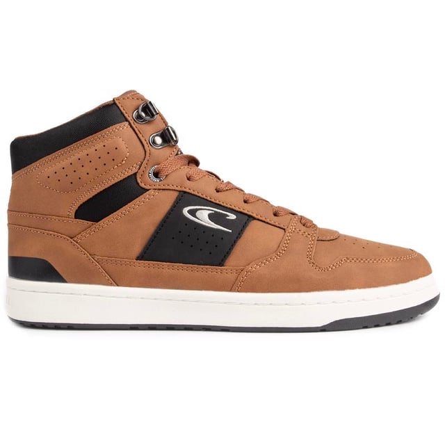 Strak en gedetailleerd. de bruine O'Neill Antilope Hills sneakers zijn een paar stijlvolle retro sneakers. met een klassiek op basketbal geïnspireerd silhouet. Bestaande uit premium bovenwerk en een duurzame. top d-ring oogjes en fijne details.