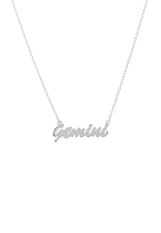 Gemini script necklace sale