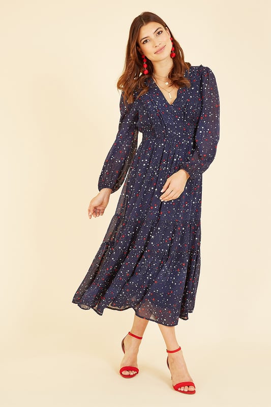 Navy star shop print dress