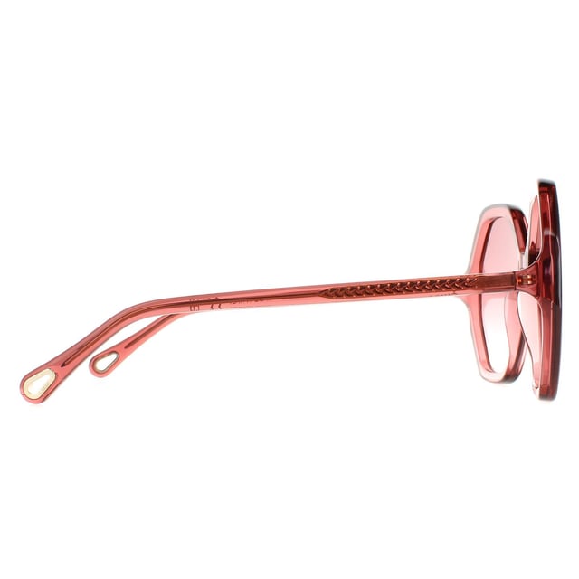 Las gafas de sol Chloe Round ladies pink crystal pink brown gradient ch0008s esther son un práctico estilo hexagonal elaborado en acetato ligero. El logotipo de Chloe cuenta con los templos delgados para la autenticidad de la marca.