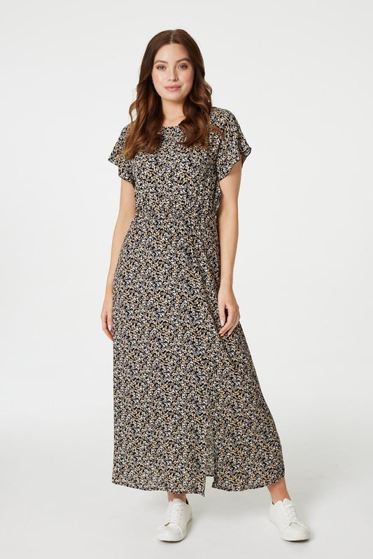 Floral top batwing dress
