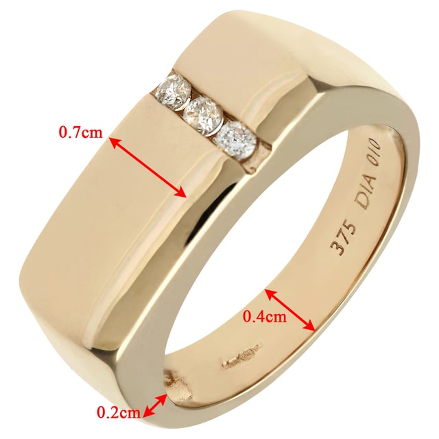 18K (750) Yellow Gold: 3.5gr; # Diamond: 0.1ct