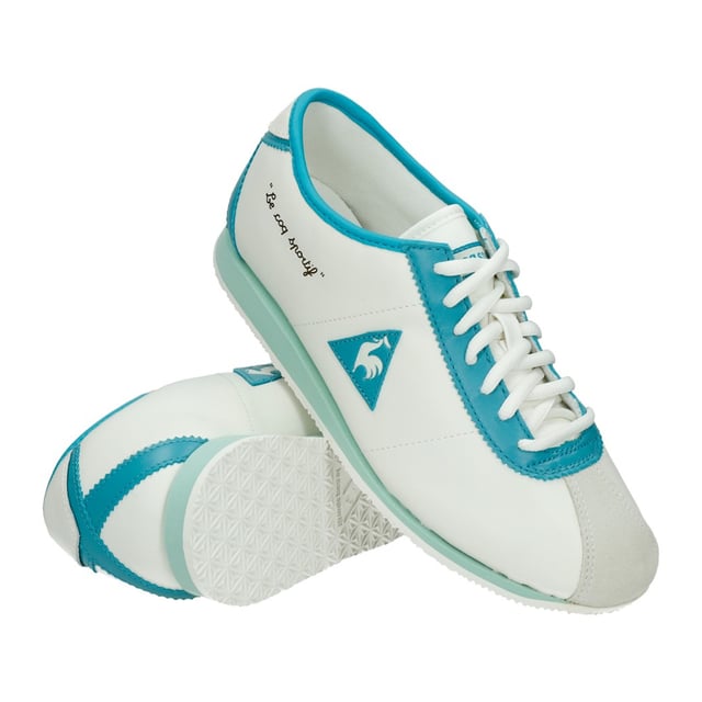 Le Coq Sportif Malchmallow Lace-Up White Leed de cuero para mujeres 1711432