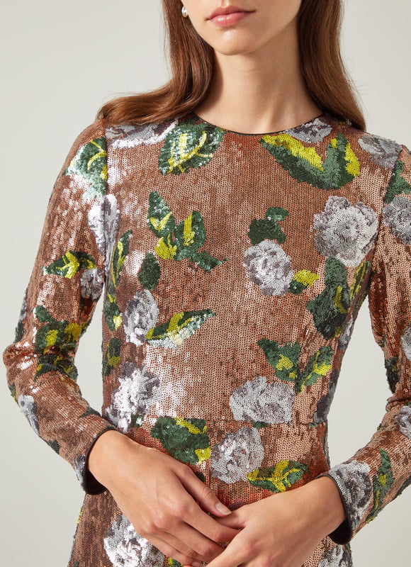 LK Bennett Marcel Dresses, Rose Gold/Black