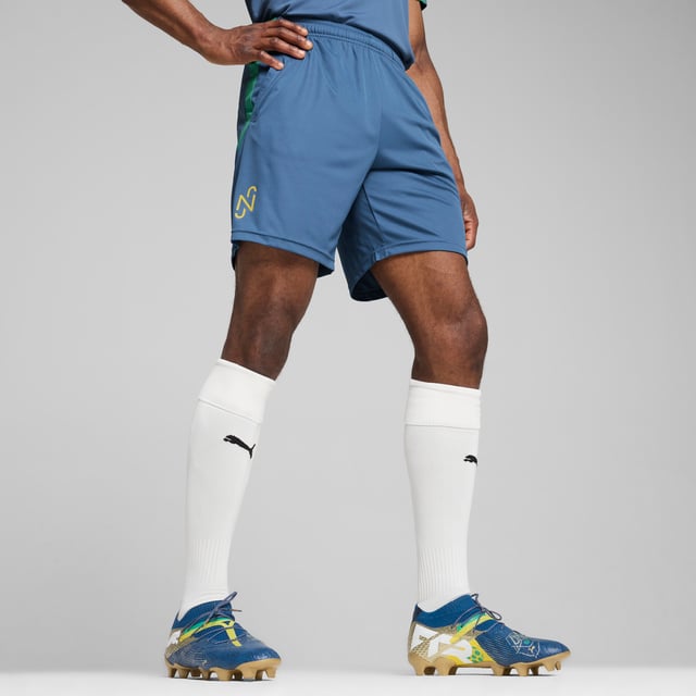 PRODUCT STORY : Inspire your game with Neymar Jr's signature shorts. Built for speed and skill, these lightweight, breathable knit shorts keep you flying down the wing and dancing past defenders. Make a statement and show off your Brazilian flair - the "BNA" collection stands for Brazilian Natural Abilities, playing on the DNA that is naturally embedded into such great footballing talent and the culture where Neymar Jr comes from. FEATURES & BENEFITS :  Made with 100% recycled material excluding trims & decorations. dryCELL: Performance technology designed to wick moisture from the body and keep you free of sweat during exercise.  DETAILS :  Regular fit. 140 gsm, Interlock. Medium rise. Open pockets. PUMA branding details.  Our model is 186 cm tall and is wearing size  M UK.