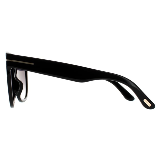 Tom Ford Cat Eye Womens Shiny Black Smoke Gradient  Wallace FT0870 are a cat eye shape crafted from lightweight acetate. Thick temples feature the iconic T bar Tom Ford signature to complete these glamorous and striking Tom Ford sunglasses..