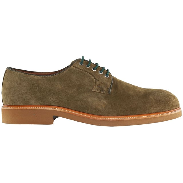 The Hackett Chino Eyelet Blucher Men's Brown Shoes are a stylish and versatile footwear option that seamlessly marries the classic Blucher design with the modern chino style. These shoes offer a blend of sophistication and comfort, making them an excellent choice for various occasions. Here's a description of their key features:

 High-Quality Brown Leather or Suede:  Crafted from premium brown leather or suede, these shoes exude elegance and durability. The material is not only stylish but also ensures longevity.

 Chino-Inspired Design:   These shoes combine the classic Blucher design with a chino-inspired style, creating a unique and eye-catching appearance. The result is a versatile shoe that can effortlessly transition between formal and casual occasions.

 Eyelet Detailing:   The eyelet lacing system not only provides a secure fit but also adds a touch of sophistication to the shoes. It's a classic detail that enhances their overall look.

 Comfortable Insole:   Many of these shoes come with a cushioned insole to ensure comfort during prolonged wear. The insole offers support and reduces foot fatigue.

 Durable Outsole:   The sturdy rubber outsole offers excellent traction and durability, making these shoes suitable for extended use and various weather conditions.

 Versatile Brown Color:   Brown is a versatile and neutral color that pairs well with a wide range of clothing, allowing you to easily match these shoes with your outfits.

 Hackett Branding:   You can often find the discreet Hackett logo or branding on the shoes, signifying their authenticity and quality.