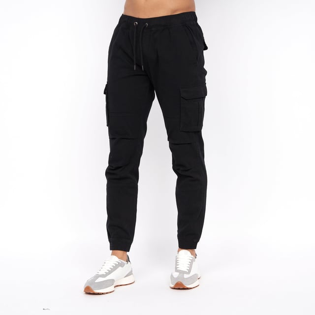 Crosshatch Mens Pendles Cargo Byxor (Svart)