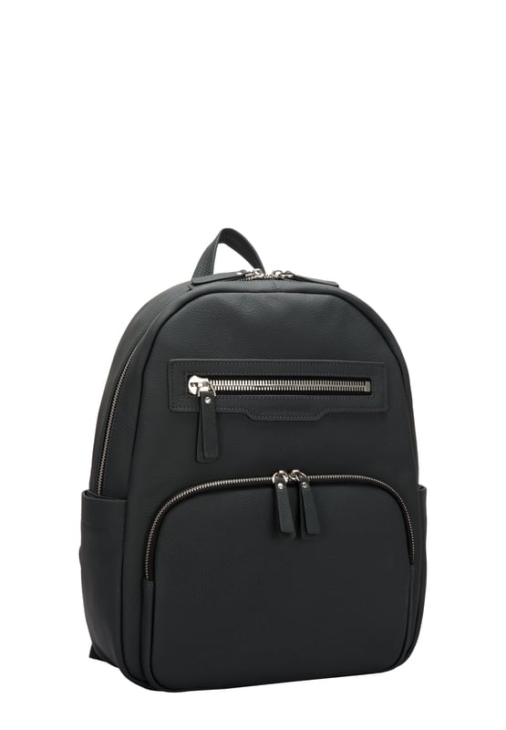 Constructed with genuine leather, the Winston backpack has silver metal fittings, in contrast to leather zip pulls to add to the cool and minimal aesthetic. The padded leather shoulder straps add comfort as well as style, in addition to the leather grab handle that adds versatility. Features: , Genuine Leather, Smith & Canova blind debossed logo, Silver metal fittings, Leather grab handle, Padded leather shoulder straps, Leather zip pulls, Zip top opening, Smith & Canova branded interior, Internal zip and slip pockets, Exterior zip and slip pockets