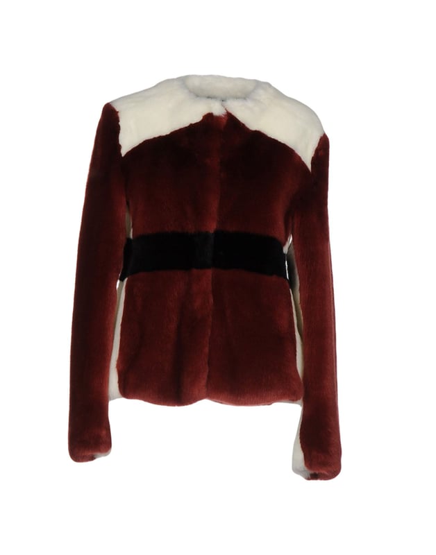 faux fur, no appliqu�s, multicolour pattern, round collar, single-breasted , snap button closure, multipockets, long sleeves, lined interior, outerwear