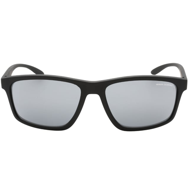 Armani Exchange Black Sunglasses, Lens Width = 59mm, Nose Bridge Width = 17mm, Arm Length = 140mm, Sunglasses, Sunglasses Case, Cleaning Cloth and Care Instructions all Included, 100% Protection Against UVA &amp; UVB Sunlight and Conform to British Standard EN 1836:2005, Black Sunglasses
