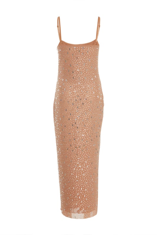 - Diamante embellished - Square neckline - Bodycon fit - Cami straps - Model height: 5'9" - Model wears uk 8 / us 4 / eur 36 - Always check the care wash label - Cool hand wash with mild detergent