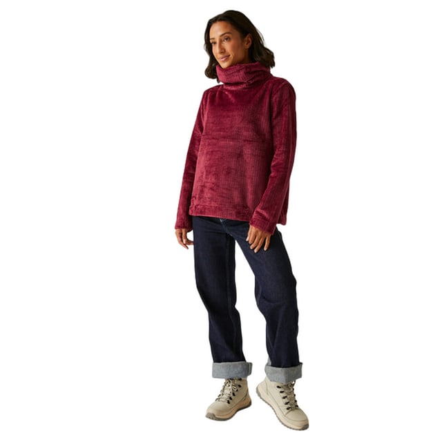 100% Polyester. Fabric: Fleece, Soft Touch, Velour. Design: Grid, Logo. 280gsm. Neckline: Fold Out Collar. Sleeve-Type: Long-Sleeved. Fastening: Pull Over. Sustainability: Made from Recycled Materials. 8 UK: 32 in. 10 UK: 34 in. 12 UK: 36 in. 14 UK: 38 in. 20 UK: 45 in. 18 UK: 43 in. 16 UK: 40 in.