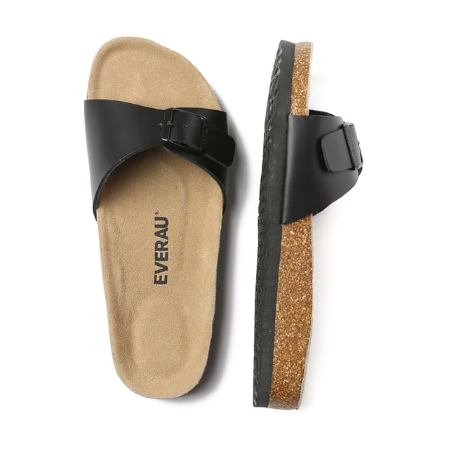 EVER AU Women Swan Leather Easy Slip-On Sandals - Black Leather Introducing the Swan Slides: designed for top-tier comfort and style. Constructed with premium cow suede and equipped with adjustable buckled straps to accommodate various foot shapes. Offered in white and dark brown, these adaptable sandals are ideal for vacations, beach trips, or daily use.
Product No. EAU5005
Description: - Leather Upper - Cowhide Midsole - EVA Sole