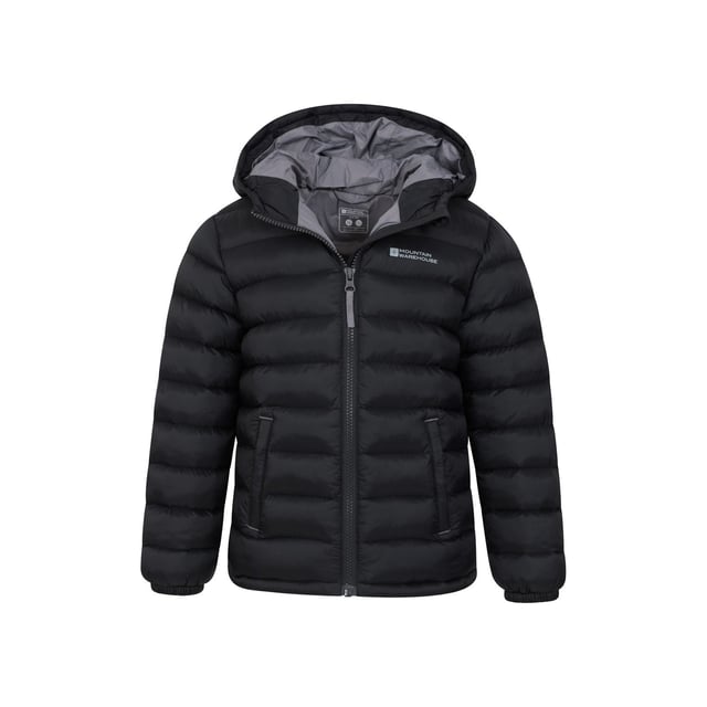 Outer Materials: 100% Polyamide. Lining Material: 100% Polyester. Filling Material: 100% Polyester. Filling: Microfibre. Design: Logo, Quilted. Fabric Technology: DWR Finish, Water Resistant. Cuff: Elasticated. Neckline: Hooded. Sleeve-Type: Long-Sleeved. Hood Features: Grown On Hood. Pockets: 2 Side Pockets. Fastening: Full Zip.