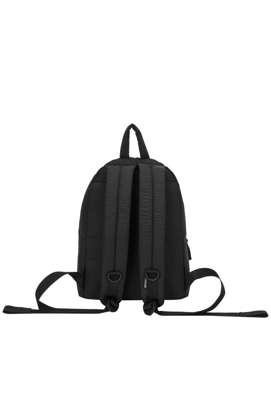 Our medium-sized backpack. This lightweight backpack has plenty of internal space as well as a unique triple-pocket design and internal laptop sleeve (fits 13 inch Macbook Pro). It's stylish design is discreet and adaptable enough to style with any outfit. The perfect bag for your every day commute or casual day-trip. Features: , Padded lightweight nylon, Water resistant, 13 inch padded laptop sleeve, Zip top opening to main compartment, ARTSAC screen printed logo, Triple front zip pocket with loops, Internal zip pocket for smaller valuables, 2 Internal mobile phone slip pockets - Fits normal and plus size smart phones, 3 Internal pen slip pockets, Ergonomic contoured back panel, Adjustable padded backpack straps, Top grab handle, Medium model Style Ref: 52012 BLACK