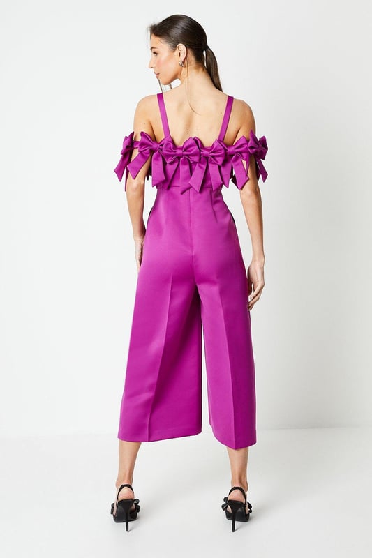 Cascading tie jumpsuit store
