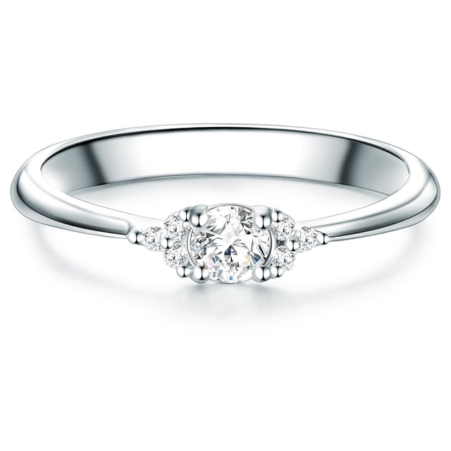 There are moments that we remember for a lifetime. With this noble engagement ring from the jewelry manufacturer Tresor 1934, you will certainly put a smile on your face when you request your dream woman. The solitary ring made of 925 sterling silver sparkles almost magically like a star in the sky. Even in the smallest incidence of light, the light breaks out in the high -quality, cut zirconia stones. The classic design conquers every women's heart in the storm, so the only answer remains an excited thing: "Yes, I want!" With this ring you prove taste and stylish, because it can be combined universally with every modern outfit. A loving idea for Valentine's Day or birthday for her heart.