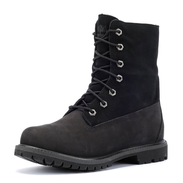 Step into ultimate comfort with these boots featuring a waterproof Premium Timberland® leather and ReBOTL™ fabric upper. Lined with cozy ReBOTL™ fabric faux fur and equipped with a waterproof membrane for all-weather protection. The anti-fatigue removable footbed ensures lasting comfort, while the durable rubber lug outsole provides superior traction.