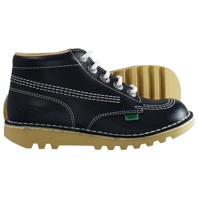 Patadas Kick Hi Core Lace-Up Blue Smooth Leather Boots 1_KF0000409NDA