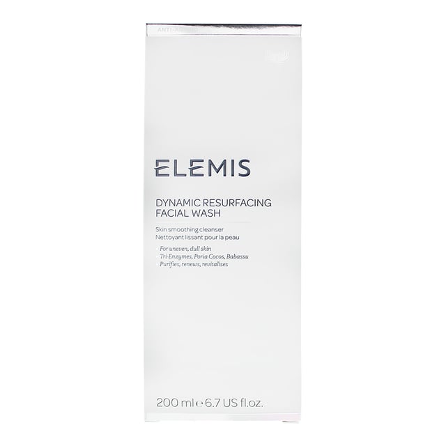 The Elemis Dynamic Resurfacing Facial Wash is a skin smoothing cleanser that purifies, renews and revitalises the skin. The wash is an enzyme gel cleanser that exfoliates and removes pollutants from the skin, leaving it with a brighter, smoother complexion. The gel contains a patented Tri-Enzyme Technology, antioxidant-rich Moringa and hydrating White Truffle formula, which works to resurfaces the skin and natural microflora.