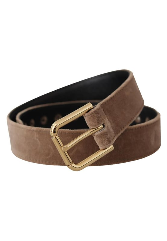 Cinturon de terciopelo autentico de Dolce & Gabbana.
  Hebilla con el logotipo grabado.
  Material de terciopelo de alta calidad.
  Color marron claro.
  Fabricado en Italia.
  Ancho: 3 cm.
  Apto para mujeres.