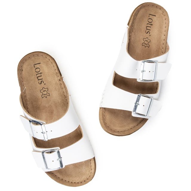 Tranquila y despreocupada, la sandalia Cortona de Lotus es la combinación perfecta para un divertido día de verano o como zapatilla en casa. Su diseño liviano hace que sea fácil de poner, mientras que su plantilla de microfibra moldeada y sus hebillas ajustables brindan comodidad y ajuste excelentes.