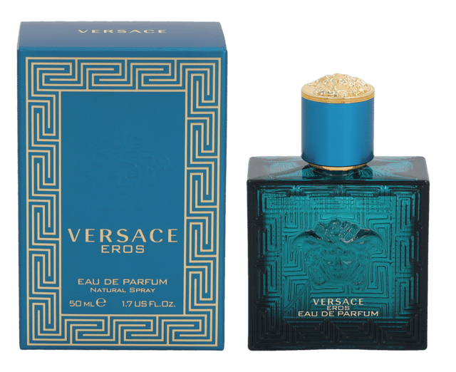 Eros es una fragancia Aromática Fougere para hombres, que fue lanzada en 2012 por Versace. La fragancia fue creada por Aurelien Guichard e inspirada en la antigua Grecia, específicamente en Eros, el dios griego del amor. La fragancia contiene notas de salida de Menta, Manzana Verde y Limón; con notas de corazón de Frijol Tonka, Ambroxan y Geranio; y notas de fondo de Vainilla de Madagascar, Cedro de Virginia, Cedro del Atlas, Vetiver y Musgo de Roble. La fragancia es poderosa y de larga duración, con una vibra limpia, fresca y mentolada-cítrica que la convierte en una fragancia fantásticamente versátil. Es adecuada para todo el año y en casi todas las situaciones, desde casuales hasta divertidas y formales.