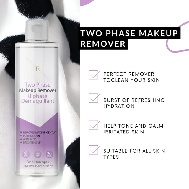 The perfect remover toclean your skin. With added Seed Oil and Hylaronic acid to help tone and calm irritated skin while cleaning it gently.It’ssuitable for all skin types.
Gently and effortlessly lift away impurities, makeup, and stubborn pollutants with the micellar water's microscopic cleansing agents. The unique 2 in 1 formulation not only purifies your skin but also infuses it with a burst of refreshing hydration. Say goodbye to the days of harsh cleansers that leave your skin feeling dry and tight; our micellar water promotes a balanced and nourished complexion.