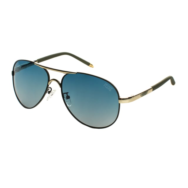 Must Have unisex zonnebril in aviatorstijl met gepolariseerde lenzen en UV-bescherming 400, ontworpen voor maximale oogbescherming en stijl.

 Met een robuust en elegant metalen montuur.

 UV 400 gepolariseerde lenzen blokkeren 100% van de UVA- en UVB-stralen, verminderen schittering en zorgen voor helderder, comfortabeler zicht.

 In het ontwerp is het merklogo gegraveerd op de veren en discreet op een van de lenzen, wat de authenticiteit en het onderscheidende karakter benadrukt.

 Ze worden geleverd met een zacht reinigingsdoekje om je lenzen brandschoon te houden en een beschermhoesje om ze veilig in op te bergen.

 Deze bril past perfect bij elke look en is ideaal voor wie op zoek is naar bescherming en stijl in één.
 Afmetingen: Lens hoogte: 50 mm, Lens breedte: 58 mm, Brug: 13 mm, Tempels: 140 mm
 Samenstelling: Metaal
 Onderhoud:
- Alleen wassen met water of, indien nodig, een milde zeep.
 - Droog met een zachte doek om krassen te voorkomen.
 - Vermijd contact met ruwe oppervlakken of schurende vloeistoffen.